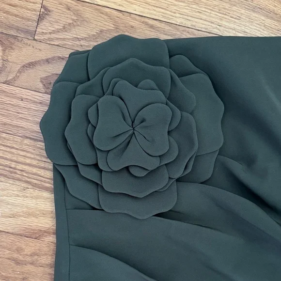 Revolve Zora Olive Green Skort with Floral Accent - Picture 6 of 6